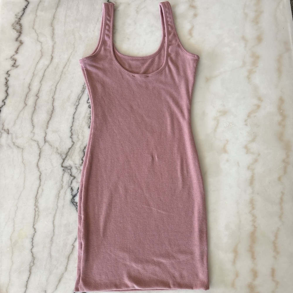 Love Tree Pink Bodycon Mini Dress Scoop Neck Sleeveless - Picture 2 of 3
